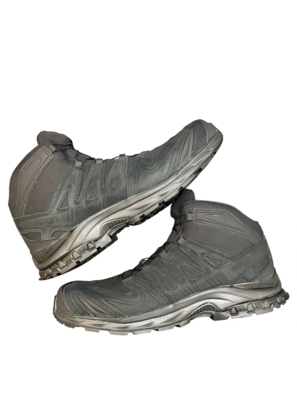 SALOMON - BLACK SUEDE LEATHER XA FORCES MID GTX EN TACTICAL BOOTS